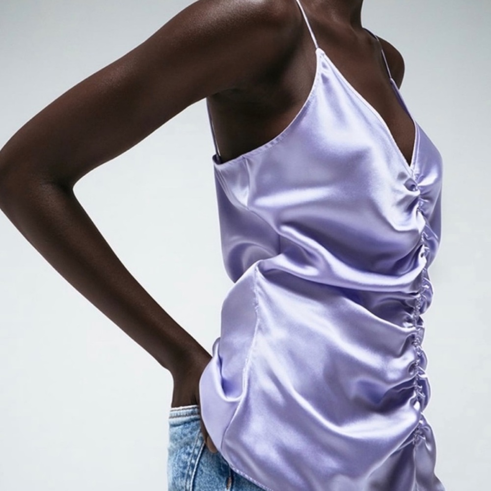 Zara Lilac Slip Cami Top
